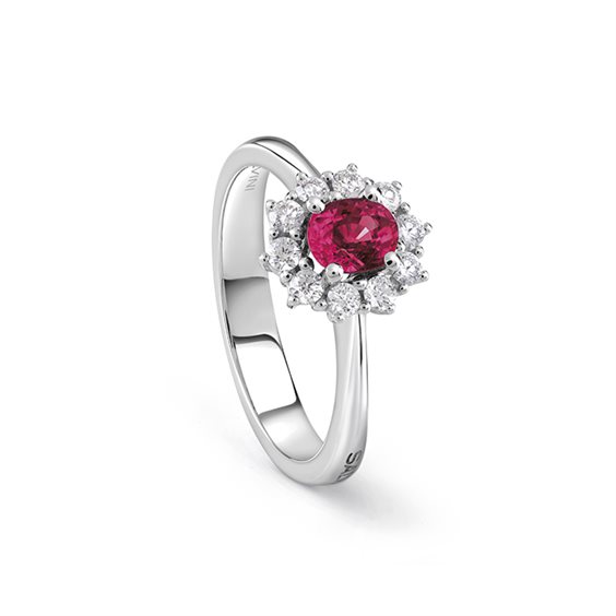 Anello Salvini Donna in Oro bianco Rubino 0.033 Ct 20100095 - 20100095